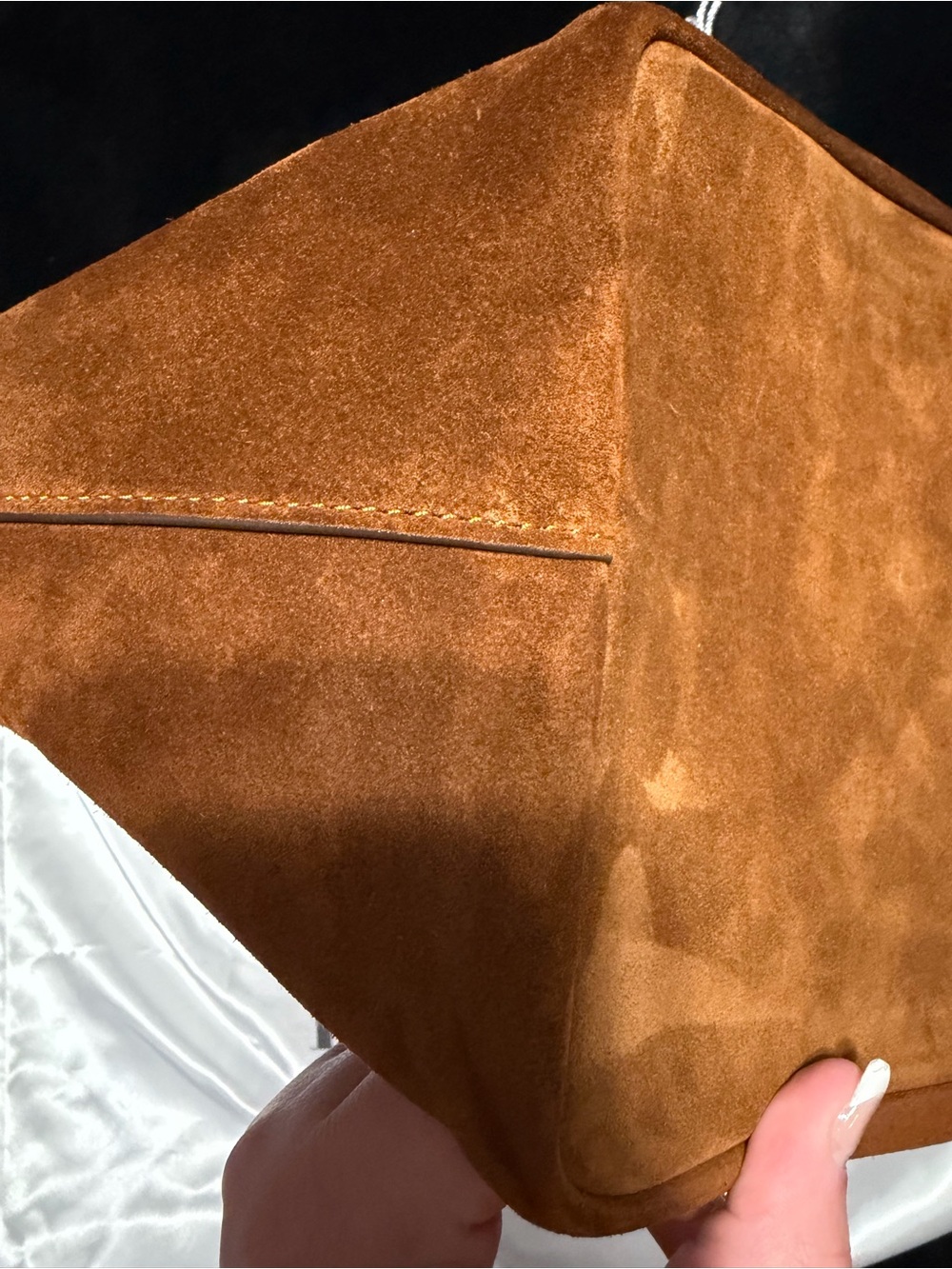 Coach Brown Suede Shoulder Bag with Gold Hardware - Picture 11 of 12